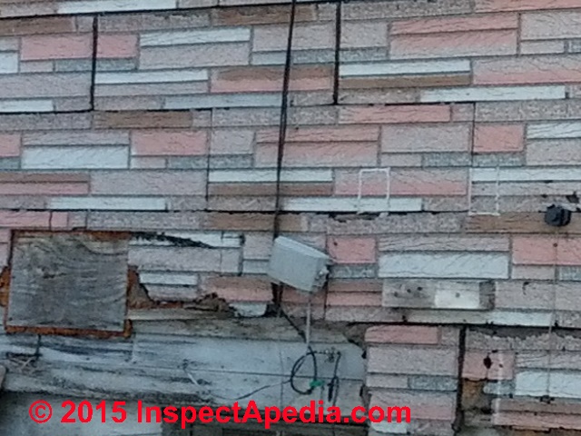 Asphalt Siding Photos Asphalt Building Siding Concerns Inspection Defects Repairs Advice