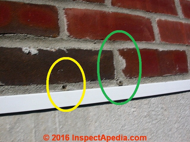 Weep Holes Drainage Moisture Ventilation In Brick Walls