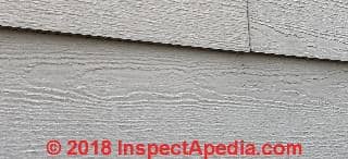 Certainteed fiber cement siding characteristic marking (C) InspectApedia.com JF