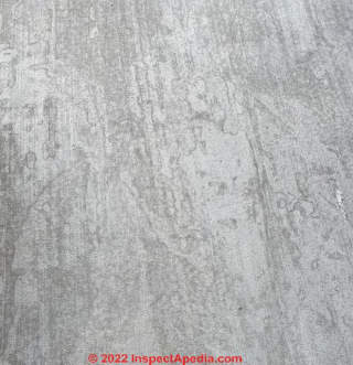 Collingwood Ontario discolored concrete driveway (C) InspectApedia.com Kerry