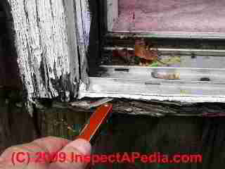 Rotted sill at balcony door (C) Daniel Friedman