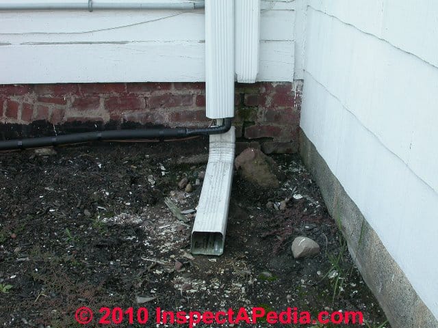 Buried Downspouts Underground Drains For Roof Runoff