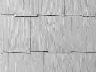 Fiber Cement Siding WeatherSide Thatched Edge Pattern from GAF (C) InspectApedia