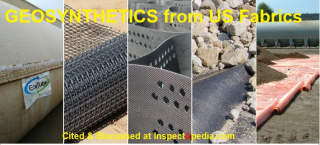 Geosynthetics Line Card from US Fabrics cited in detail at InspectApedia.com
