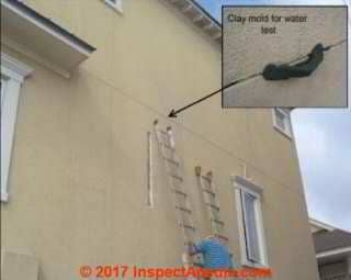 Hard coat stucco control joint leaks (C) InspectApedia Ron McClure 2017