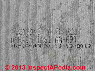 Identifying back side stamps on Hardieplank fiber cement siding (C) Daniel Friedman