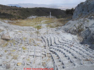 Rope "geotextile" substitute for erosion control in Central Mexico (C) Daniel Friedman at InspectApedia.com