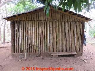 Bamboo exterior walls, Oxaca, Mexico (C) Daniel Friedman