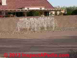 Water damaged privacy wall, Surprise AZ (C) Daniel Friedman