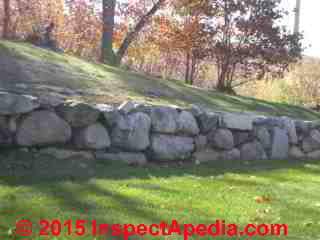 Retaining wall with outslope grade (C) Daniel Friedman