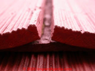 Brushed wood cedar shingle siding (C) Daniel Friedman at InspectApedia.com