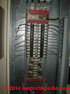 Challenger Electric Electrical Panel - bus overheat field report (C) InspectApedia & Lee