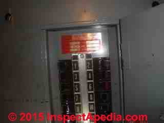 EMI branded FPE Stab Lok electrical panel, (C) InspectApedia.com John Mika