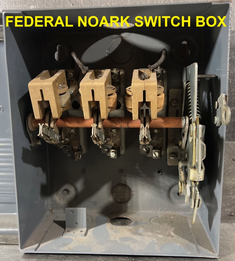 Federal NOARK switch box - this is not a Stab-Lok product - for sale at ebay cited & discussed at InspectApedia.com