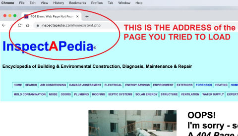 Example name of a page subject to a 404 Error Page Not Found at Inspectapedia.com