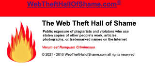 The Web Theft Hall of Shame exposes internet plagiarists and content thieves (C) webthefthallofshame.com - see also InspectApedia.com