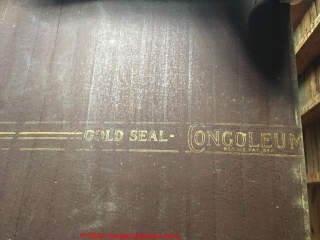../hazmat/1916 New Jersey Congoleum Gold Seal floral rug (C) InspectApedia.com Lisa