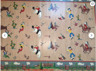 1950s Sloane Linoleum "Cowboy" rug (C) InspectApededia.com Gretchen