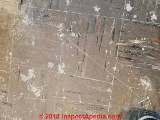Asbestos floor tile from 1955 (C) Inspectapedia.com Mary 