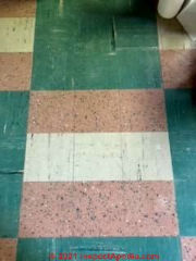 1958 Kentile floor tiles likely to contain asbestos (C) InspectApedia.com KG