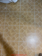 1980s Armstrong Vernay floor tile pattern - asbestos risk (C) InspectApedia.com Katie