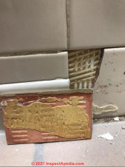 1983 Ceramic tile asbestos or silica hazards if sanded (C) InspectApedia.com Rebekah
