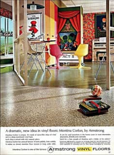 Armstrong Corlon Vinyl flooring ca 1950 (C) InspectApedia.com