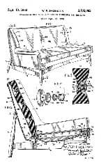 Asbestos furniture padding in patent disclosure (C) InspectApedia.com