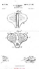 Gallume bicyle saddle using abestos, 1898-1900 (C) InspectApedia.com