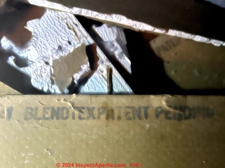 Blendtex gypsum board marking (C) InspectApedia.com Don C