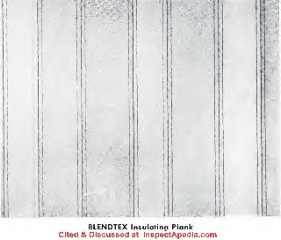USG Blendtex insulating plank - 1953, cited & discussed at InspectApedia.com