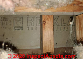 Canadian Gypsum CGC Rock Lath asbestos (C) InspectApedia.com Ledlie