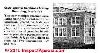 Celo-Siding Celotex siding board (C) InspectApedia op cit 1943