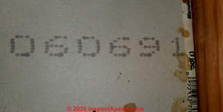 Drywall date stamps suggest 1991 (C) InspectApedia.com AB