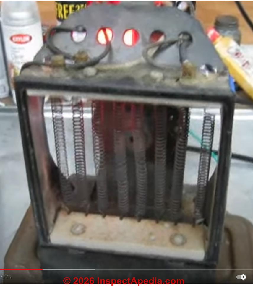Arvin Space Heater, 1320 Watts (Model 37H25-1) (c) InspectApedia.com MIkey