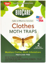 Enoz BioCare clothes moth trap cited & discussed at InspectApedia.com