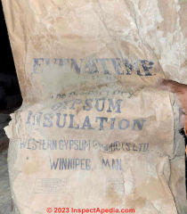 Even Temp Dry Gypsum insulation from Western Gypsum (C) InspectApedia.com Cody