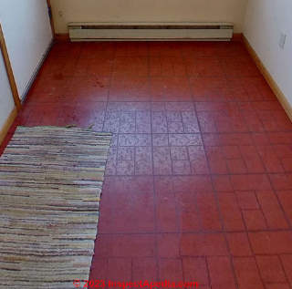Red brick pattern flooring (C) InspectApedia.com Ersh1