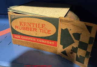 Kentile Rubber Tile flooring (C) InspectApedia.com Richard