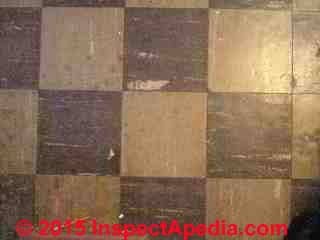 Asphalt or vinyl asbestos Armstrong floor tiles (C) Daniel Friedman Mabbettsville NY