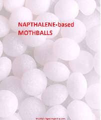 Napthalene moth balls for sale at an online store (C) InspectApedia.com  notice: this website does not sell any product nor servicve