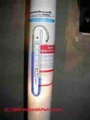 Radon mitigation airflow measurement (C) Daniel Friedman