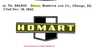 Sears Homart Trademark (C) InspectApedia.com 