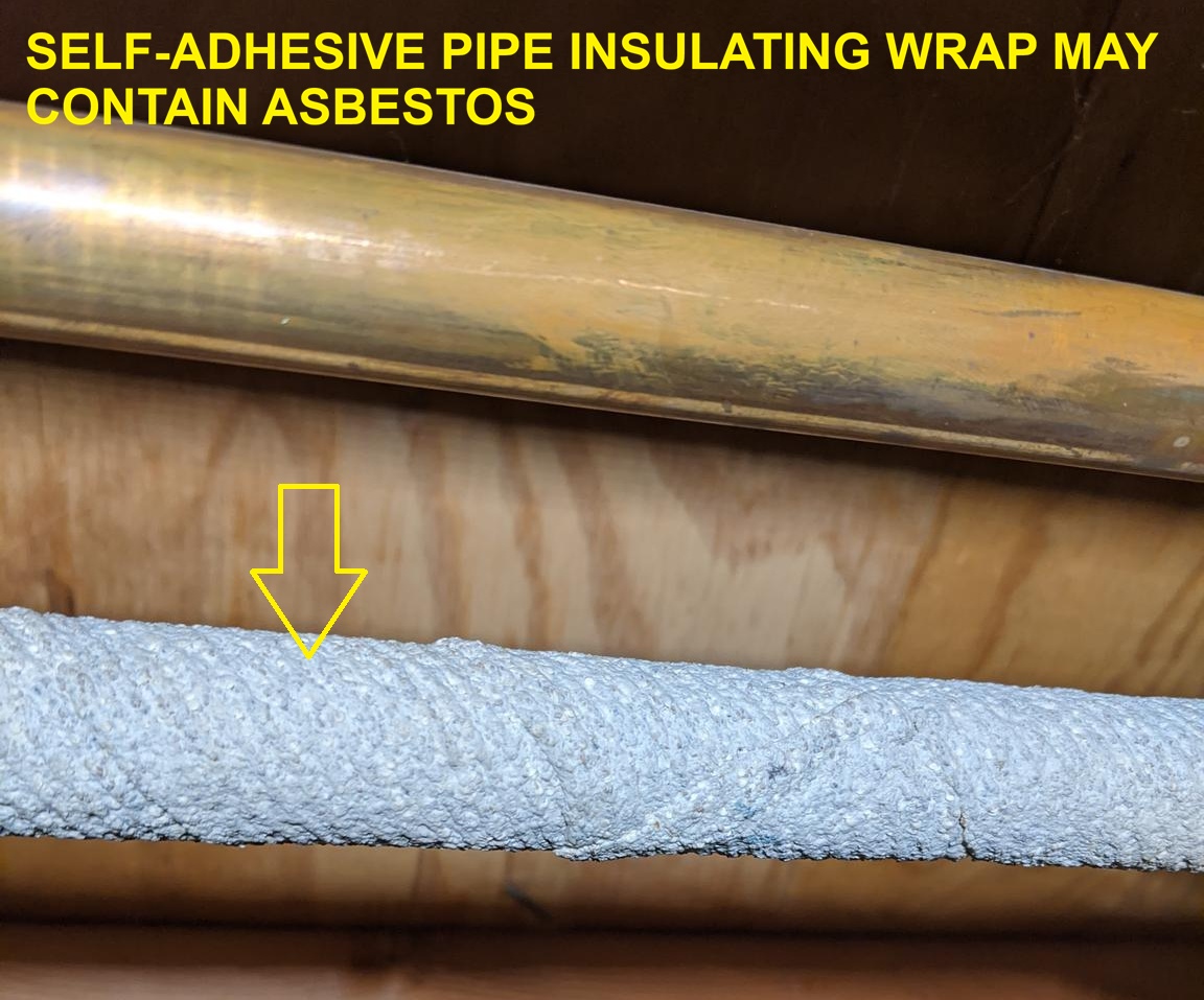 Self-adhesive pipe wrap (C) InspectApedia.com MIke
