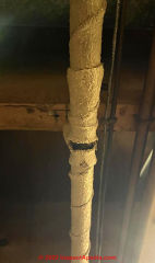 stick on wrap pipe insulation (C) InspectApedia.com Saddie