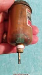 Corrosion evidence of long-leaky air elminator float valve (C) Daniel Friedman at InspectApedia.com