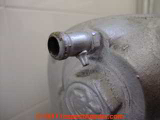 Typical radiator air bleeder valve in a Brooklin NY home (C) Daniel Friedman