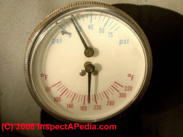 hot water pressure gauge