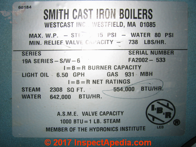data heat boiler age tag boilers heating equipment smith number serial furnace iron cast steam tags read furnaces location identification