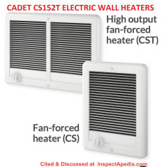 CADET Com-Pak Electric Wall Heater Assembly Only (with Thermostat MANUAL, 1500W 240V MODEL CS152T 